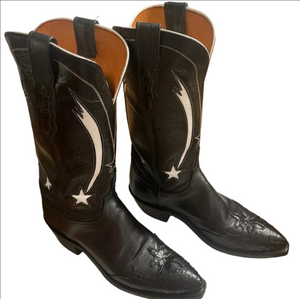 Womens Lucchese Shooting Star Boots 10 B Worn Once Exotic Python